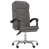 vidaXL Reclining Office Chair Gray Faux Leather - 2 of 4