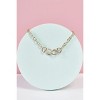 Slickblue Women's Necklace, Gold Link Chain with Interlocked Heart Charms, Convertible to Bracelet or Anklet, 19" - 2 of 3