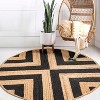 Piper Two-Tone Chevron Round Jute - JONATHAN Y - image 4 of 4