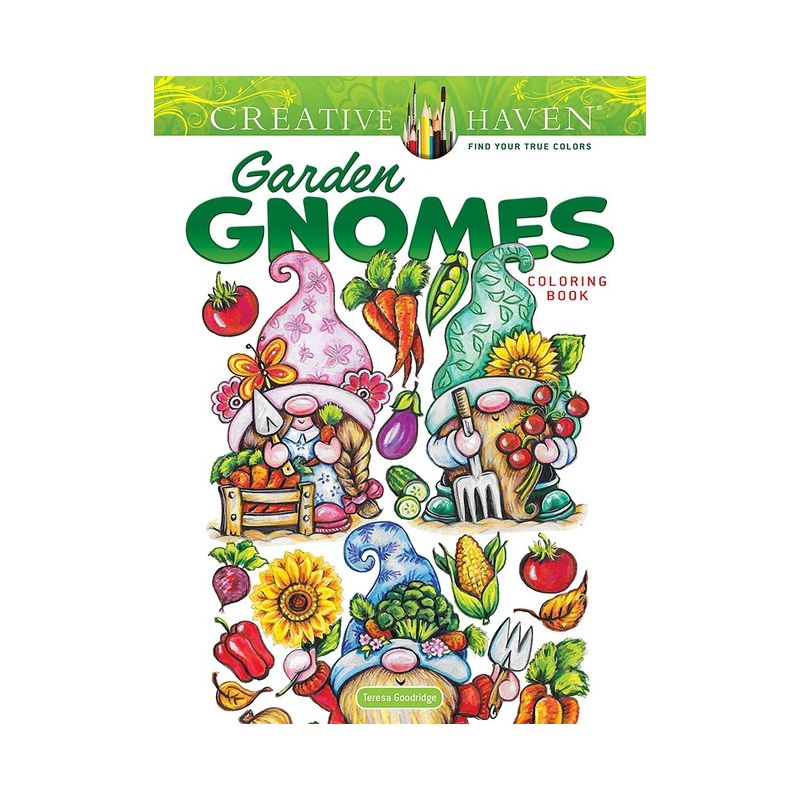 Creative Haven Garden Gnomes Coloring Book - (Adult Coloring Books: Fantasy) by  Teresa Goodridge (Paperback), 1 of 2