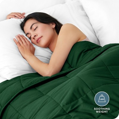 17 lb Forest Green Cotton Weighted Blanket for Kids