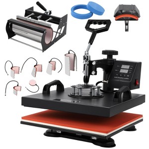 Heat Press Machine 15x15 with Tumbler Attachment, 9 in 1 Combo Heat Press for T-Shirts and Tumblers - 1 of 4