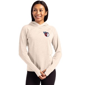Cleveland Guardians Cutter & Buck Adapt Knit Recycled Womens Heathered Hooded Pullover - 1 of 1