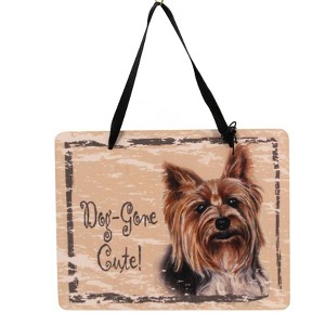 This Little Piggy 3.5 Inch Yorkshire Terrier Plaque Dog Gone Cute Ornament Tree Ornaments - 1 of 3