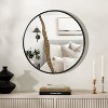 LuxenHome Goldrush Black Metal Frame Round Wall Mirror - 3 of 4