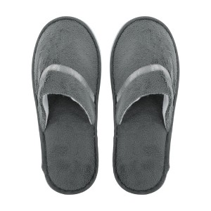 Unique Bargains Gold-Label Coral Fleece Disposable Slippers 1 Pair - 1 of 4
