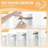 White Fabric Shower Curtain with Sheer Window, Washable, 54x 80 Inches, No Liner Needed, Lightweight and Easy to Clean - 2 of 4