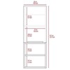 SEVOBAL Bathroom Storage Cabinets Wall Mounted Single Door Cabinet with Mirror and Open Shelves for Bathroom, Black, 10.04"*11.81"*32.17" - 3 of 4