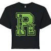 Women's - Star Wars - Yoda and friends Collegiate Rebel Cropped Graphic T-Shirt - 2 of 4
