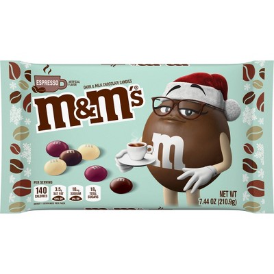 M&M's Milk & Dark Chocolate Espresso Christmas Candy - 7.44oz