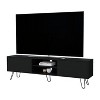CAVINAS Hairpin Legs TV Stand with 2 Doors and Open Shelves Modern Entertainment Center for Living Room - 3 of 4