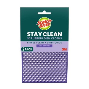 Scotch-Brite Stay Clean Scrubbing Dish Cloth - 2ct - 1 of 4