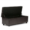 CAVINAS Faux Leather Storage Ottoman Bench,Upholstered Ottoman with Tufted Diamond Detail for Living Room,Bedroom - 2 of 4
