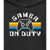 - Instant Message - Gamer On Duty-Toddler and Youth Pullover Fleece Hoodie - 2 of 4