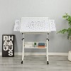 Gulches 1500 Pieces Jigsaw Puzzle Metal Table White with 4 Trays Adjustable Height Angle Wooden Cover 4 Universal Wheels - 2 of 4