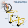 Heavy Duty Motorcycle Lift Stand Set Front and Rear Wheel Paddock Stand with Adjustable U and L Swingarm Spool 900 Lb Capacity for Bike Maintenance - 2 of 4