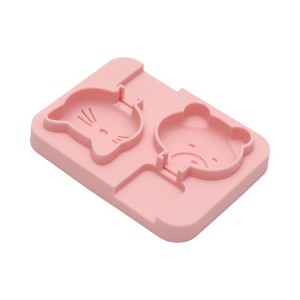 Unique Bargains Ice Pop Mould Double Mini Bears Cat Shape Comes with Plastic Stick Hand Washable 4.72"x3.62"x0.83" 1 Pc - 1 of 4