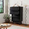 KTMBDW 4 Drawer Dressers for Bedroom, Bevel Design, Black - 3 of 4