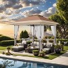 12x12FT Pop-Up Gazebo - Double Roof Canopy with Mosquito Netting & Wheeled Bag - 2 of 4