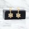 Slickblue Holiday CZ Snowflake Earrings for Women, Plated Gold/Silver, Silvertone, Elegant Drop Design - 3 of 3