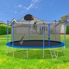 BestParts 14FT Trampoline with Basketball Hoop & Safety Net, Outdoor Trampoline with Ladder for Kids & Adults - 2 of 4
