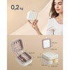 ANAH Collection - Travel Jewelry Case, Small Jewelry Box Organizer with Mirror, Portable, Zippers, Gift Idea - 4 of 4