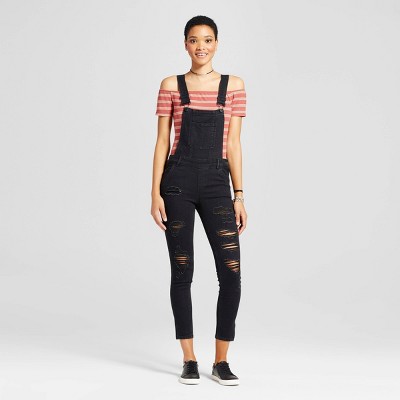 black baggy overalls womens