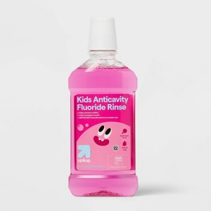 Anticavity Kids' Fluoride Rinse Mouthwash Bubble Gum Flavor - 16.9 fl oz - up&up™ - 1 of 4