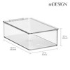 mDesign Plastic Stackable Playroom/Game Box with Hinged Lid, Set of 6, Clear - 4 of 4