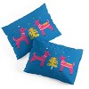Deny Designs Twin/ Twin Extra Long Showmemars Festive Deers In Hot Pink Duvet Cover and Pillow Sham Pink - 4 of 4