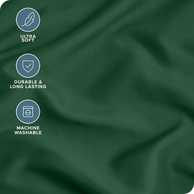 Forest Green Hypoallergenic Microfiber Standard Pillowcase Set
