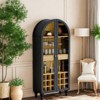 FONTOI Arched Shaped Storage Cabinet with Dedicated Slots&Shelves, Arched Bookcase with Drawers for Home - 2 of 4