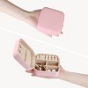 Unique Bargains Mini Portable PU Leather Travel Storage Display Holder Jewelry Box for Women and Girls Gifts - 4 of 4