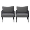 Patio Accent Chair,Modern Arm Chair With Waterproof Thick Cushion,Patio Chairs Outdoor,Outdoor Furniture -Maison Boucle - 3 of 4