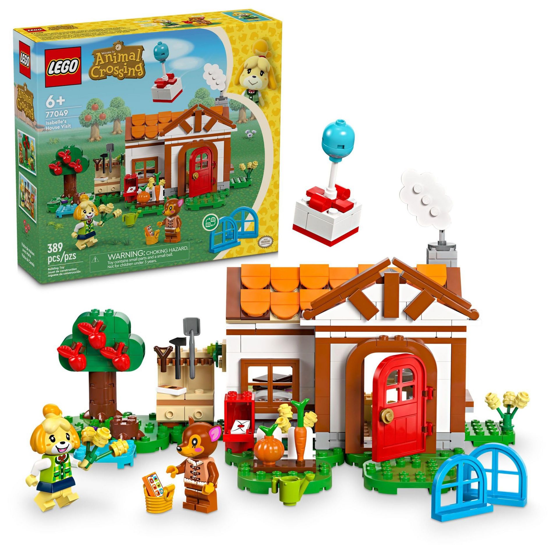 LEGO Animal Crossing Isabelle’s House Visit, Includes Fauna and more Animal Crossing Toy Figures- 77049
