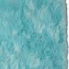 HomeRoots 4' X 6' Turquoise Faux Sheepskin Shag Washable Area Rug - 4 of 4