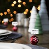 Northlight Christmas Glass Ball Ornament with Snowflake Place Card Holders - 2" - Red - Set of 6 - 2 of 4