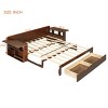4-in-1 Multifunctional Daybed with Removable Desk, Storage Drawers & Hydraulic Side Table for Bedroom, Apartment or Home Office-3irtyhousy - 4 of 4