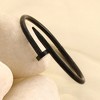 SOHI Women's Onyx Black The Screw Bangle Bracelet - 2 of 4