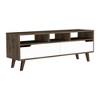 53.9" Bull TV Stand 2.0 with Three Open Shelves and Two Drawers for Living Room and Bedroom - 3 of 4