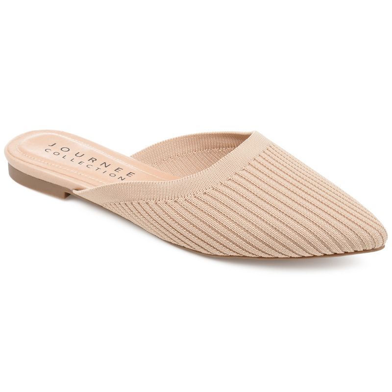 Journee Collection Womens Aniee Slip On Almond Toe Mule Flats, 1 of 11