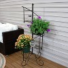 Sunnydaze Indoor/Outdoor Iron Metal 4-Tiered Potted Flower Plant Stand with Spiral Staircase Design - 56" - Black - 2pk - 4 of 4