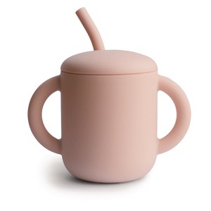 Mushie Silicone Training Cup + Straw - 1 of 4