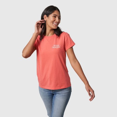 United By Blue Women's Organic Make Waves Graphic T-Shirt - Coral XS