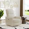 PU Leather Power Swivel Glider Recliner Chair Nursery Electric Rocker Recliner Chair with Lumbar Support & USB Port for Living Room Bedroom - 3 of 4