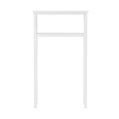 White Wood Over-the-Toilet Storage Shelf with Open Design