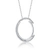 Guili Sterling Silver White Gold-Plated Pendant with CZ Concentric Eternity Design in White or Gold—A Symbol of Endless Beauty. - 2 of 2