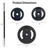 Adjustable Barbell Sets 40LB/20KG, PU Home Weight Set, Home Gym Equipment w/Shoulder Pad, Multi-Weight Plates & Collars for Strength Training - 2 of 4