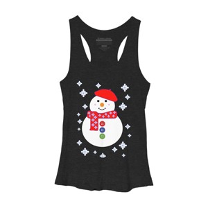 Women's Design By Humans Christmas Snowman By ScarDesign Racerback Tank Top - 1 of 3