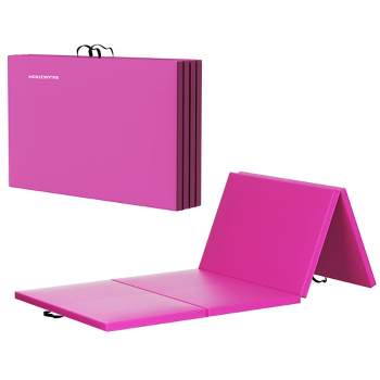 Future Way Non-Slip Yoga Mat w/ Carry Strap & Bag, Purple/Pink 72 x 24 x  1/4